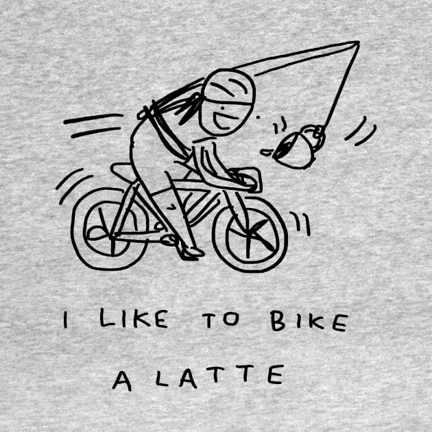 I Like To Bike A Latte by Tegan Phillips Comics